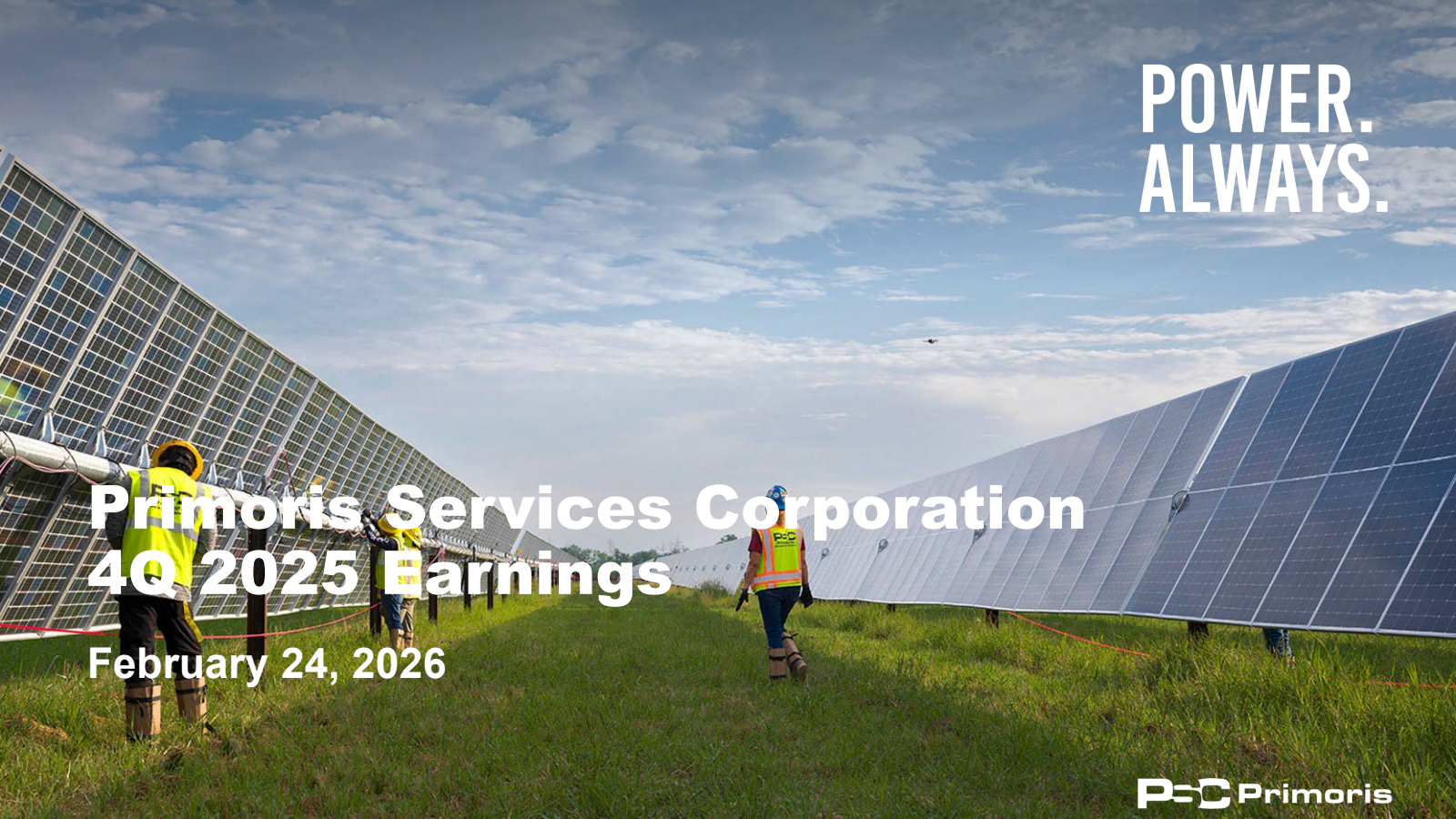 Primoris Services' Q4 2025 Slide Deck