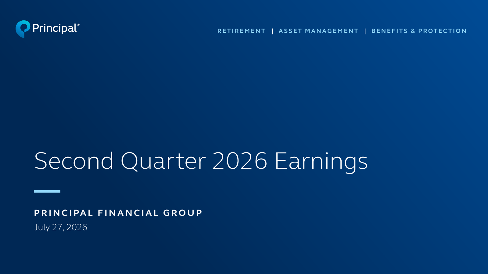 Principal Financial Group's Q2 2026 Slide Deck