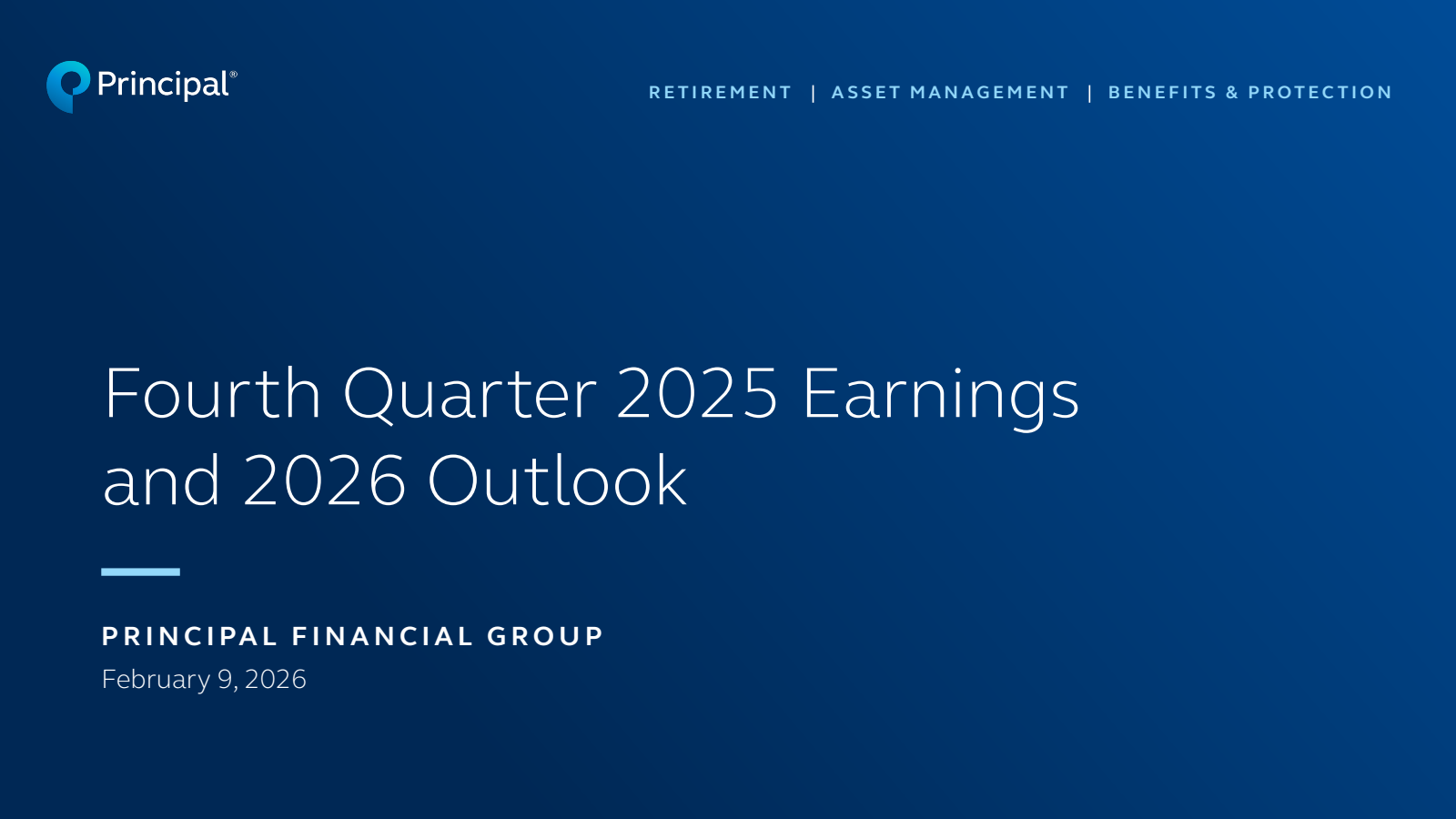 Principal Financial Group's Q4 2025 Slide Deck