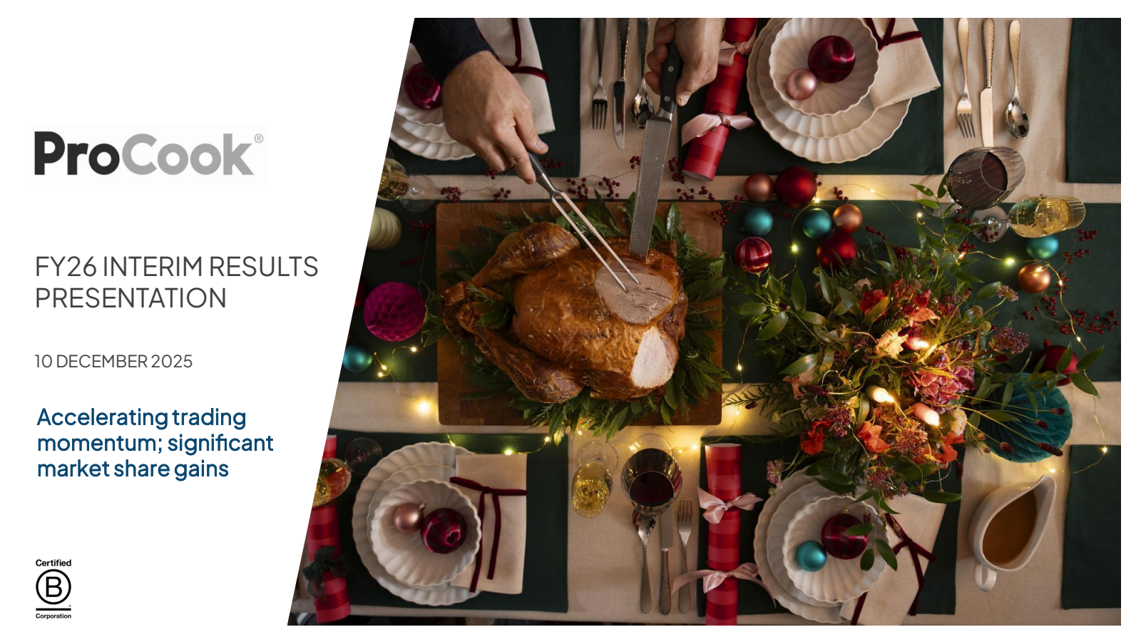 ProCook Group's H1 2026 Slide Deck