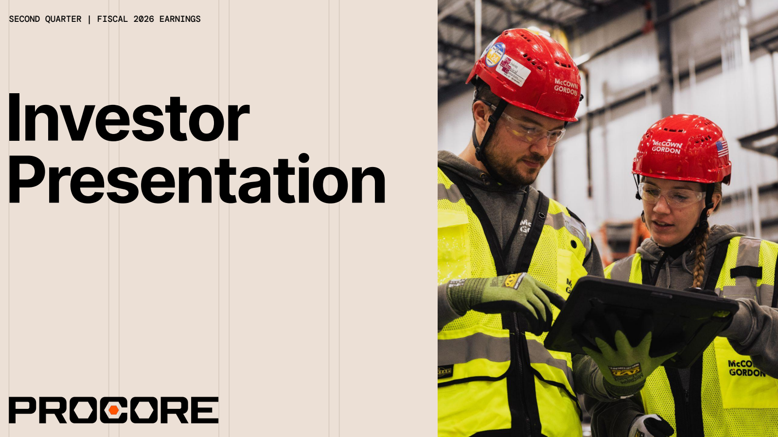 Procore Technologies' Q2 2026 Slide Deck