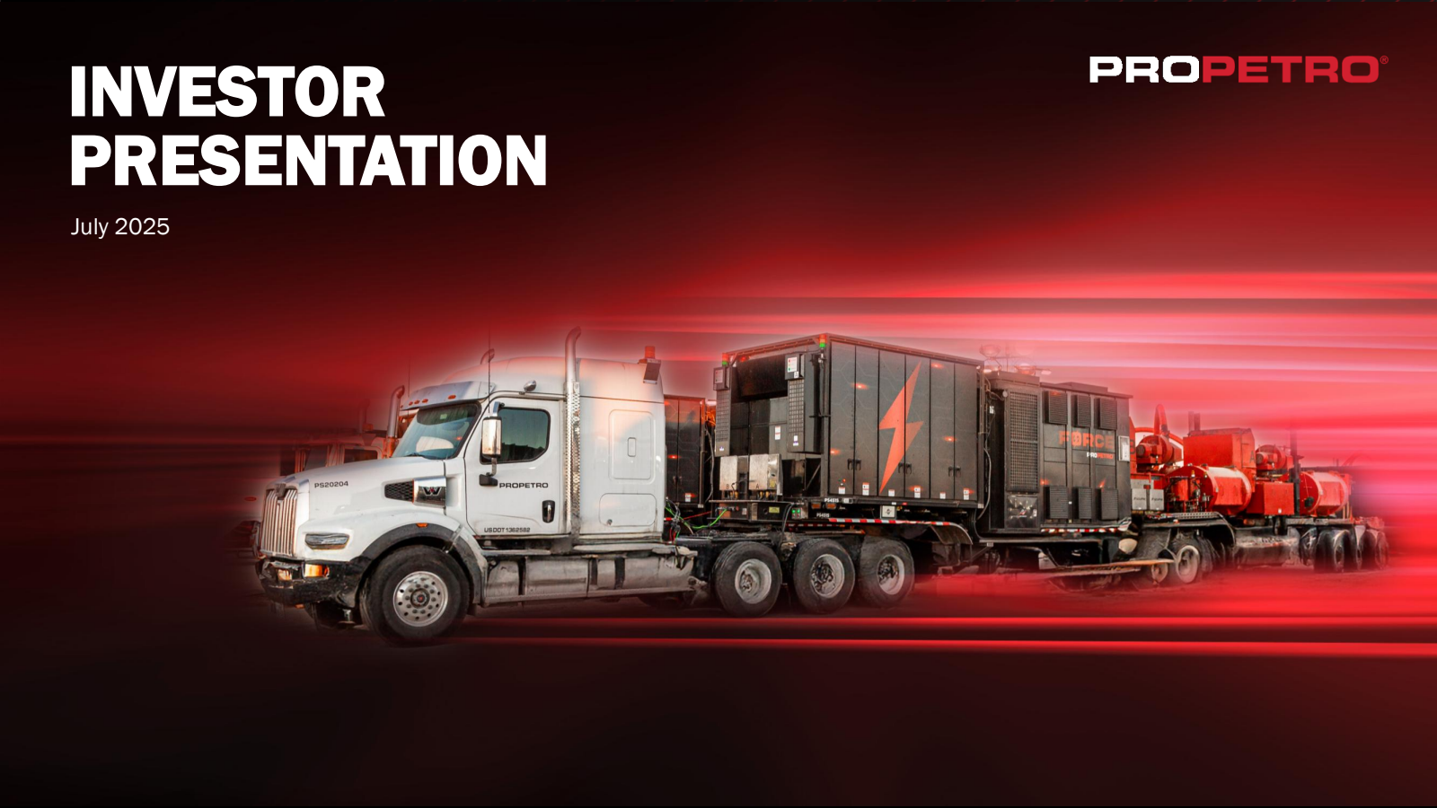 ProPetro's Q2 2025 Slide Deck