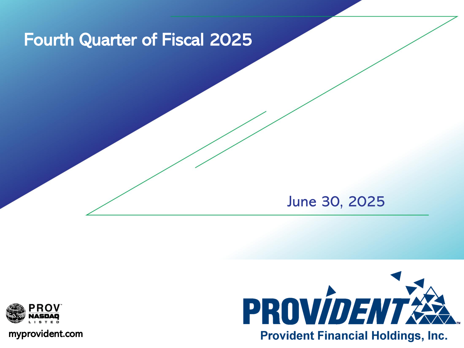 Provident Financial's Q4 2025 Slide Deck