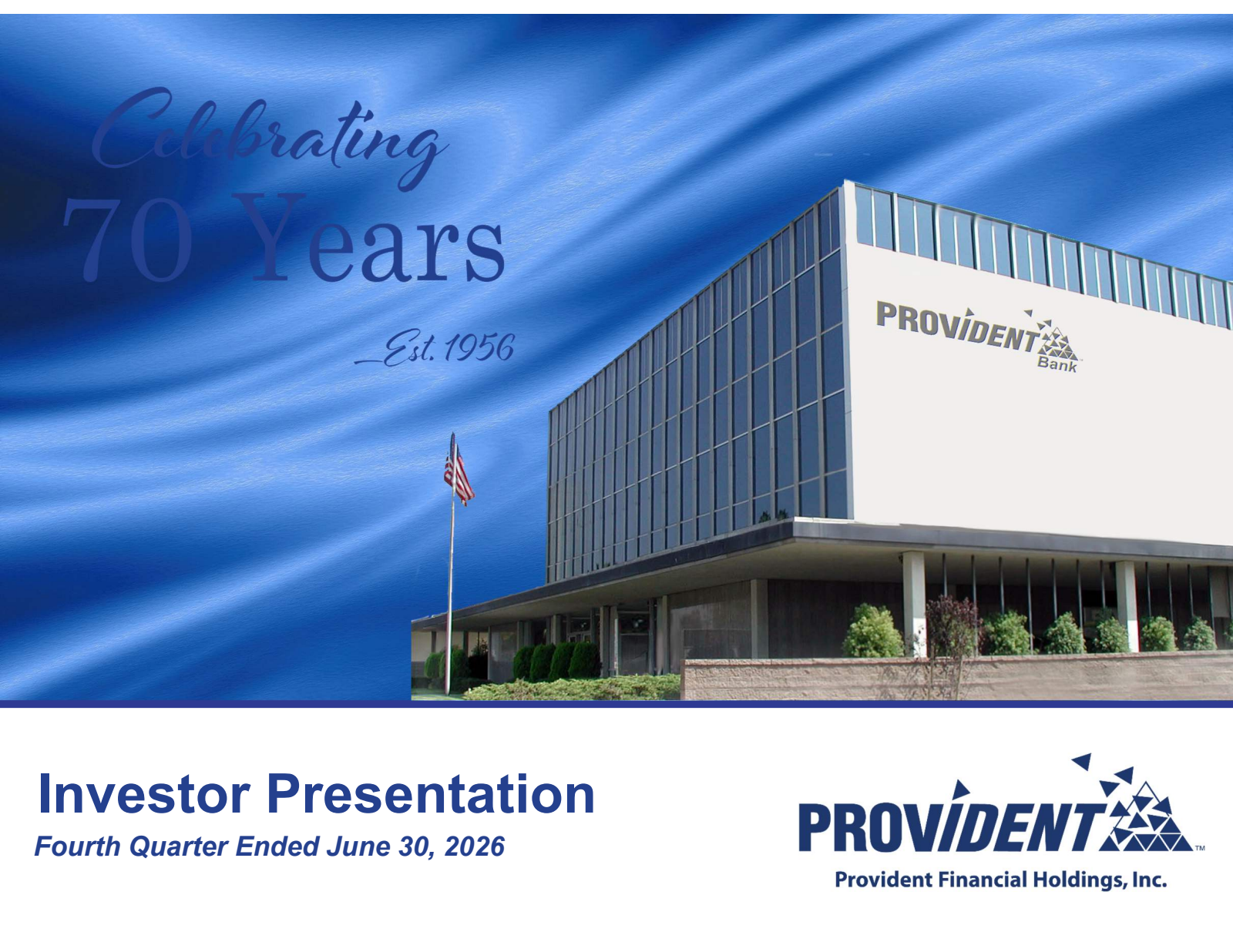 Provident Financial's Q4 2026 Slide Deck