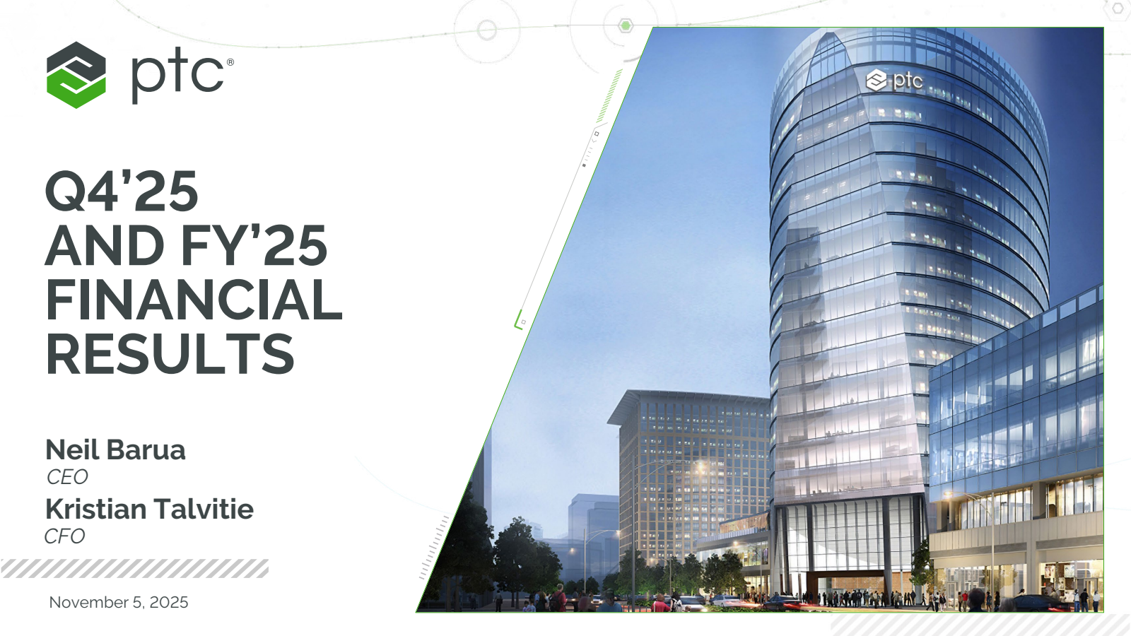 PTC's Q4 2025 Slide Deck