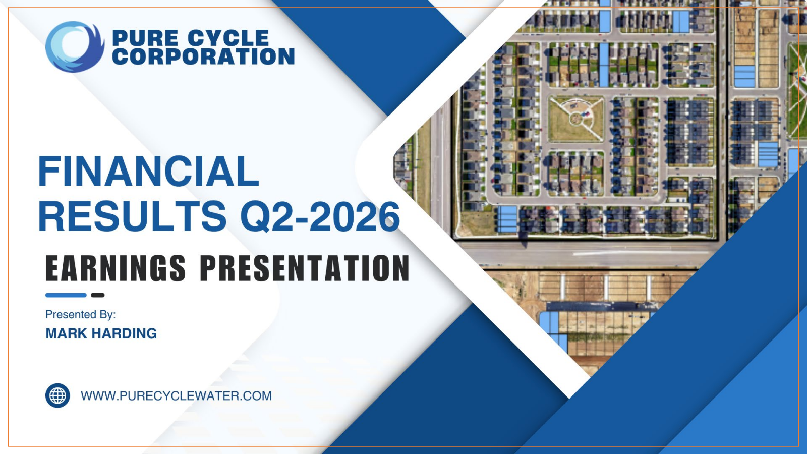 Pure Cycle's Q2 2026 Slide Deck