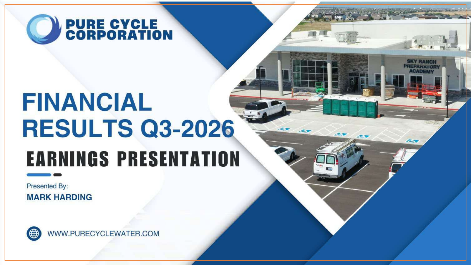 Pure Cycle's Q3 2026 Slide Deck