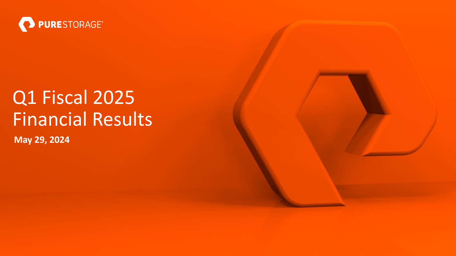 Pure Storage's Q1 2025 Slide Deck