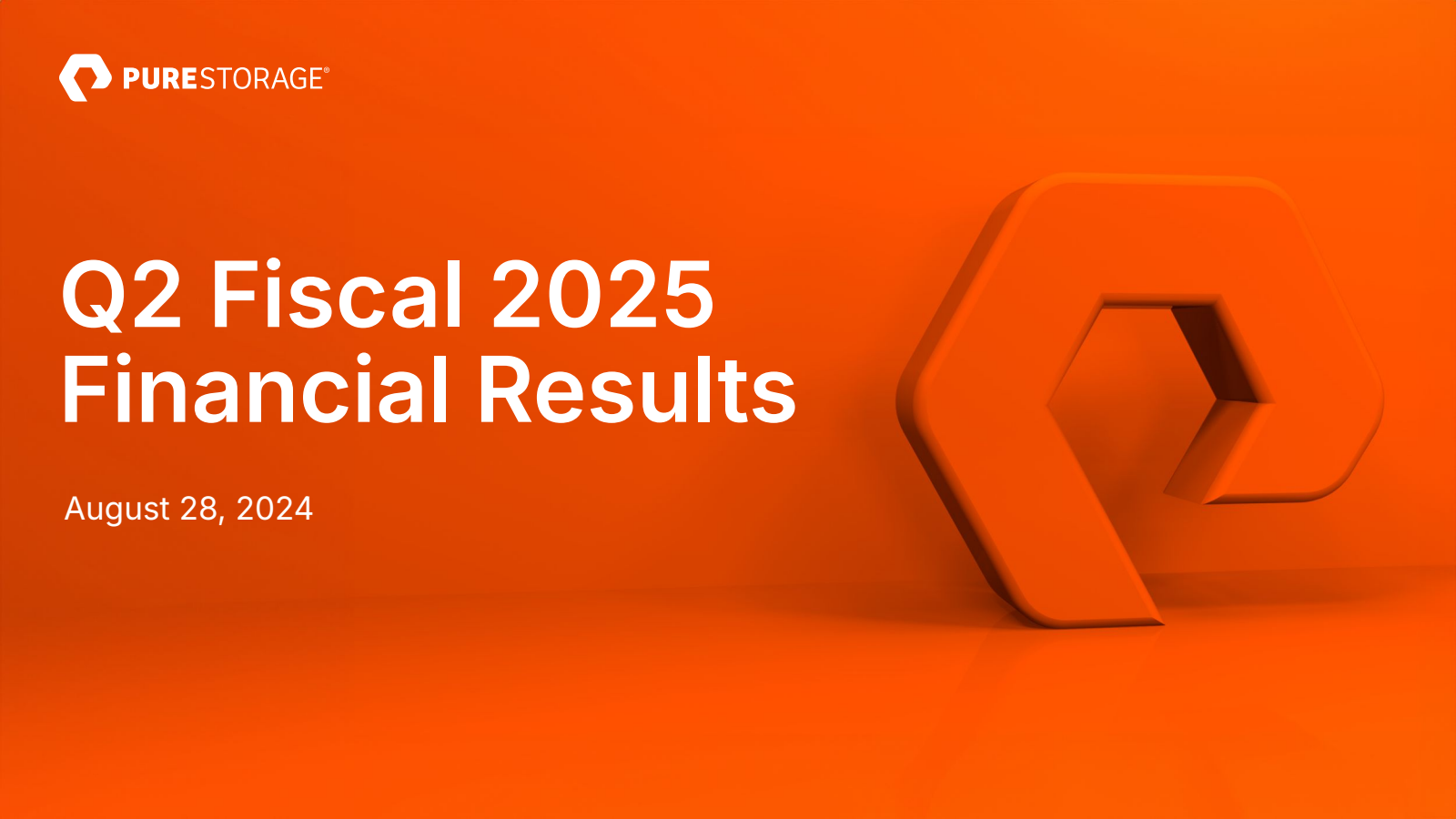 Pure Storage's Q2 2025 Slide Deck