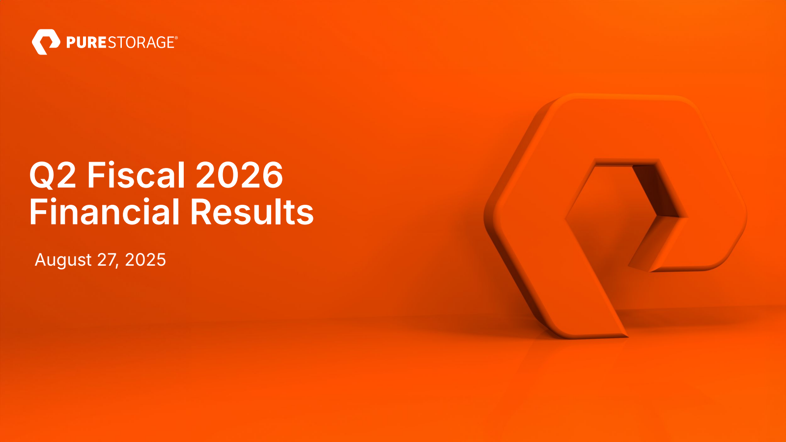 Pure Storage's Q2 2026 Slide Deck