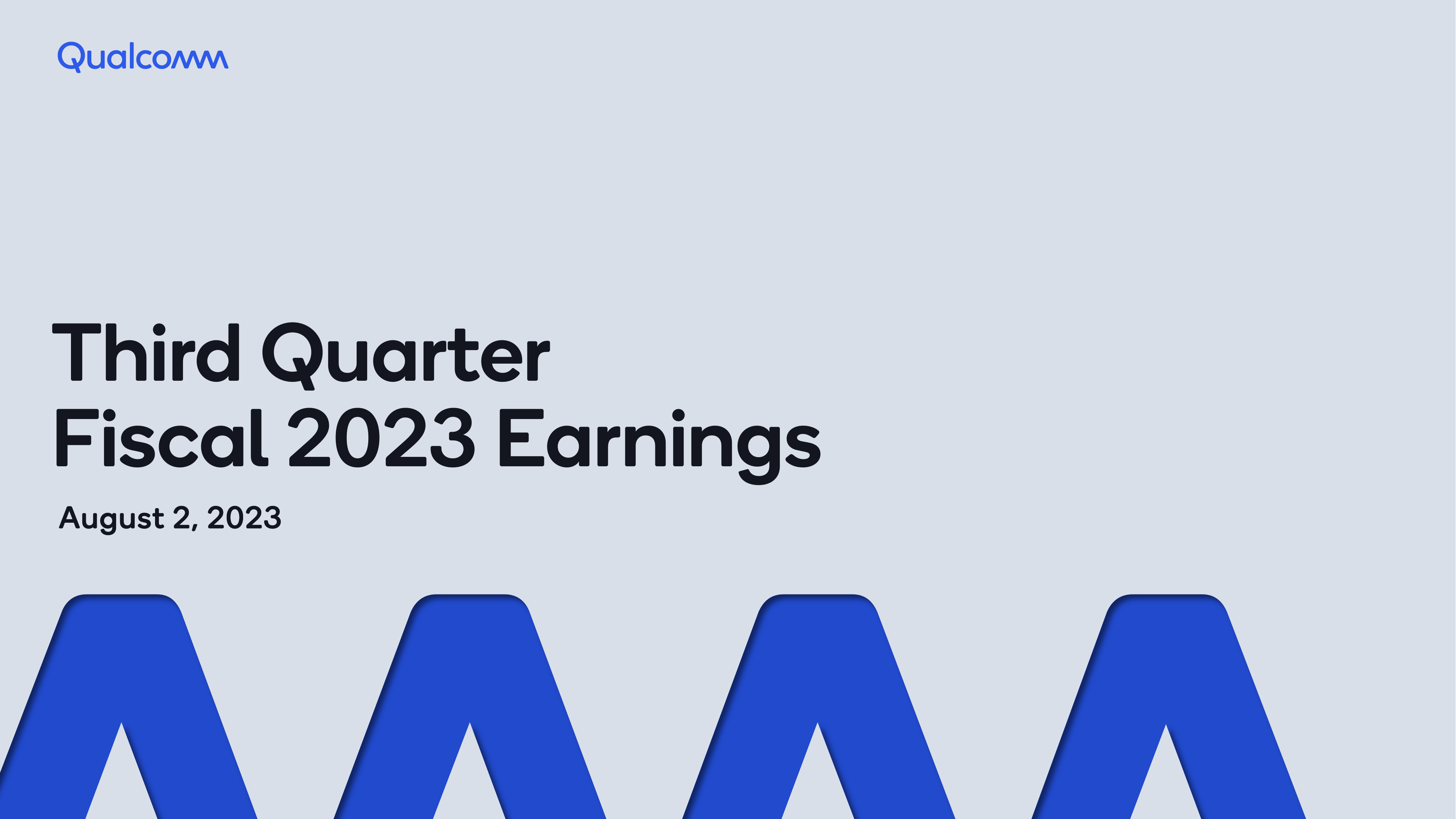 QUALCOMM's Q3 2023 Slide Deck