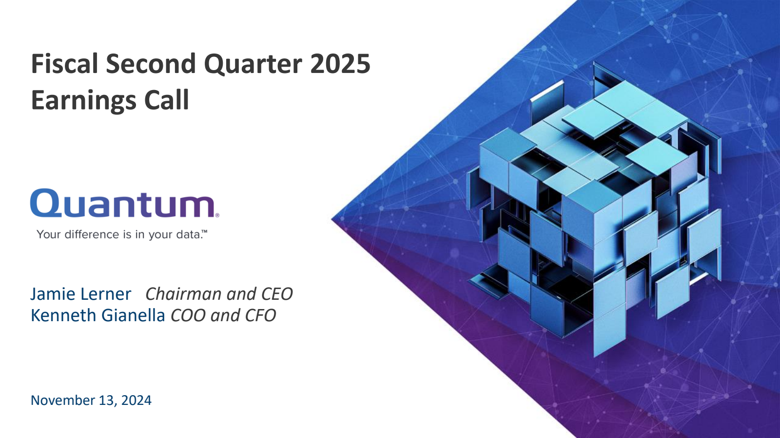 Quantum's Q2 2025 Slide Deck