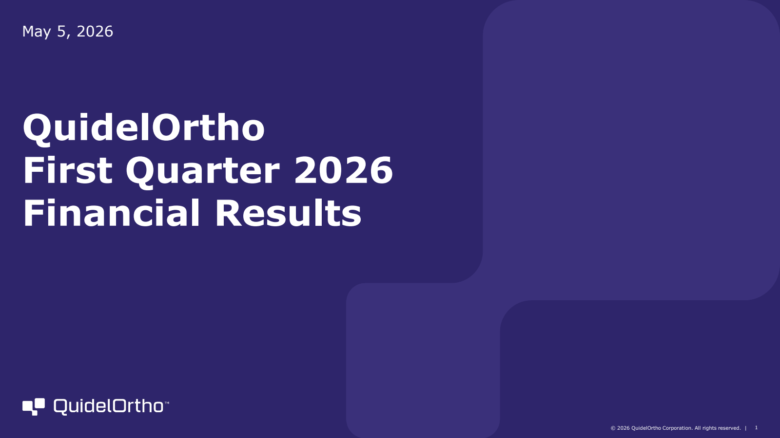 QuidelOrtho's Q1 2026 Slide Deck