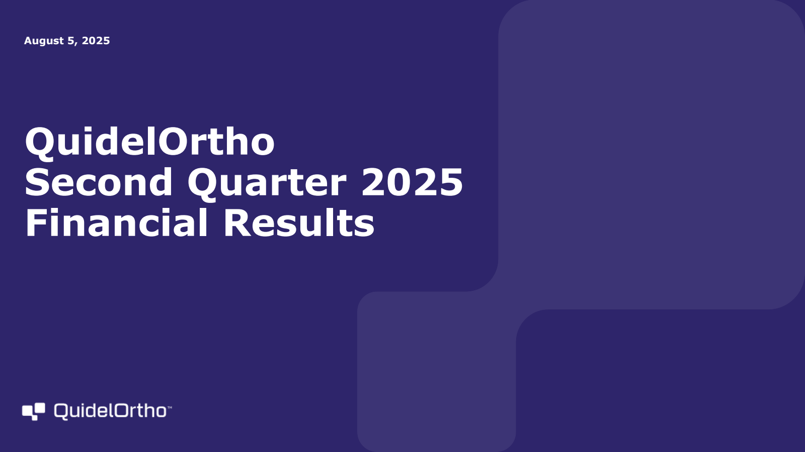 QuidelOrtho's Q2 2025 Slide Deck
