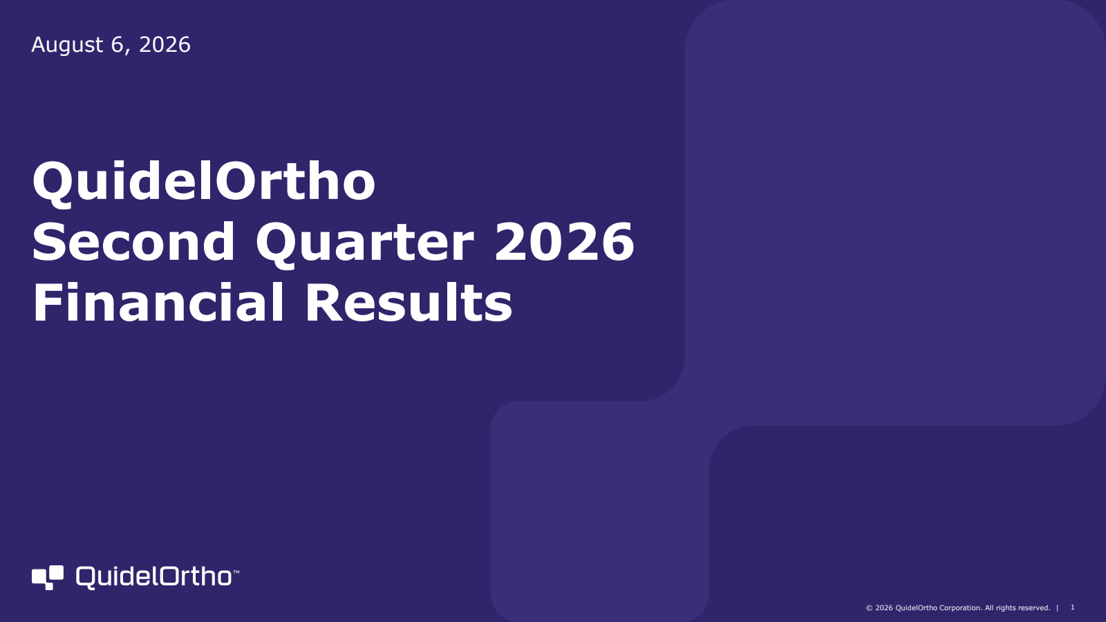 QuidelOrtho's Q2 2026 Slide Deck