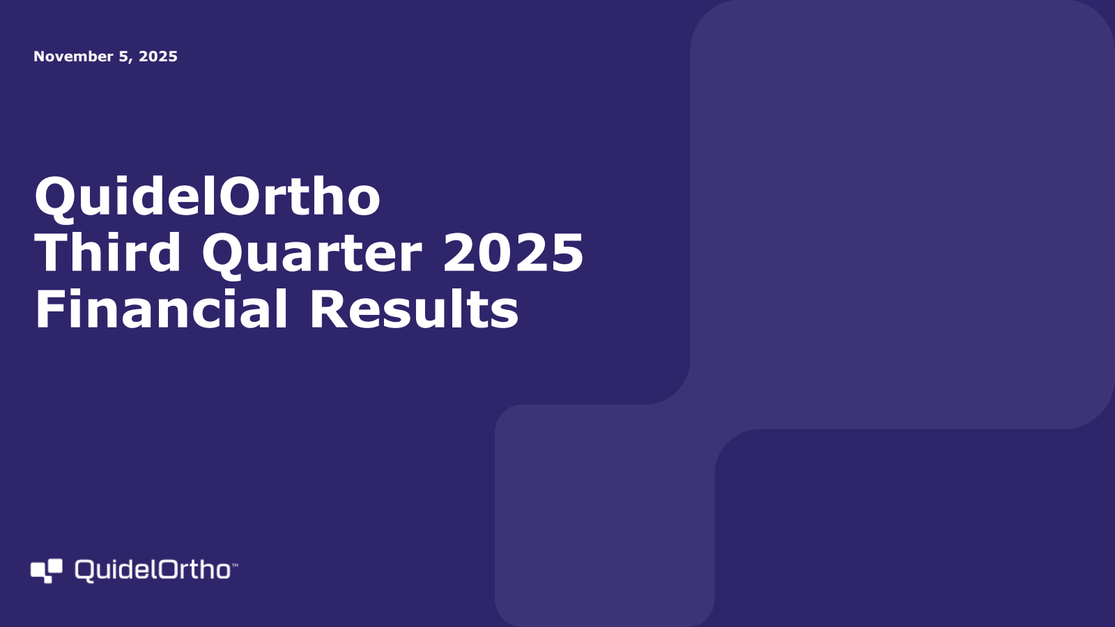 QuidelOrtho's Q3 2025 Slide Deck