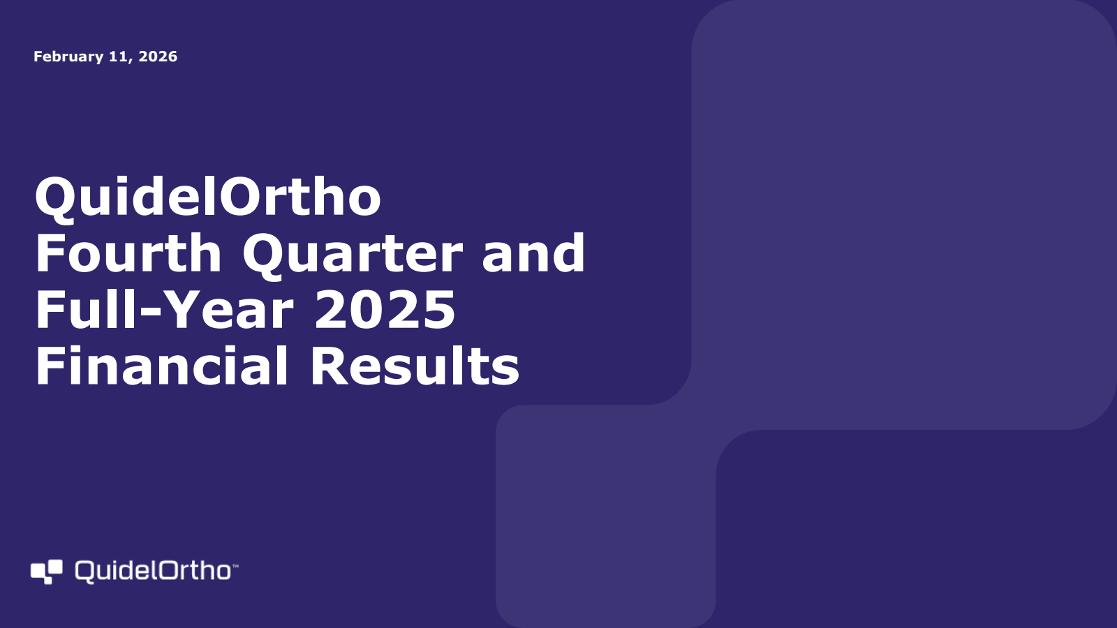 QuidelOrtho's Q4 2025 Slide Deck