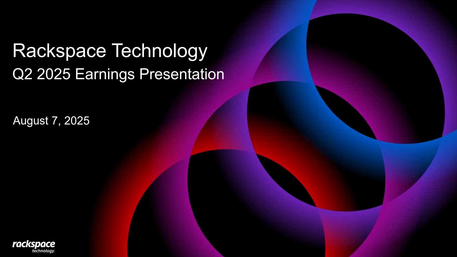 Rackspace Technology's Q2 2025 Slide Deck