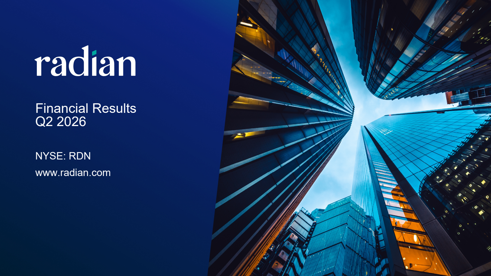 Radian Group's Q2 2026 Slide Deck