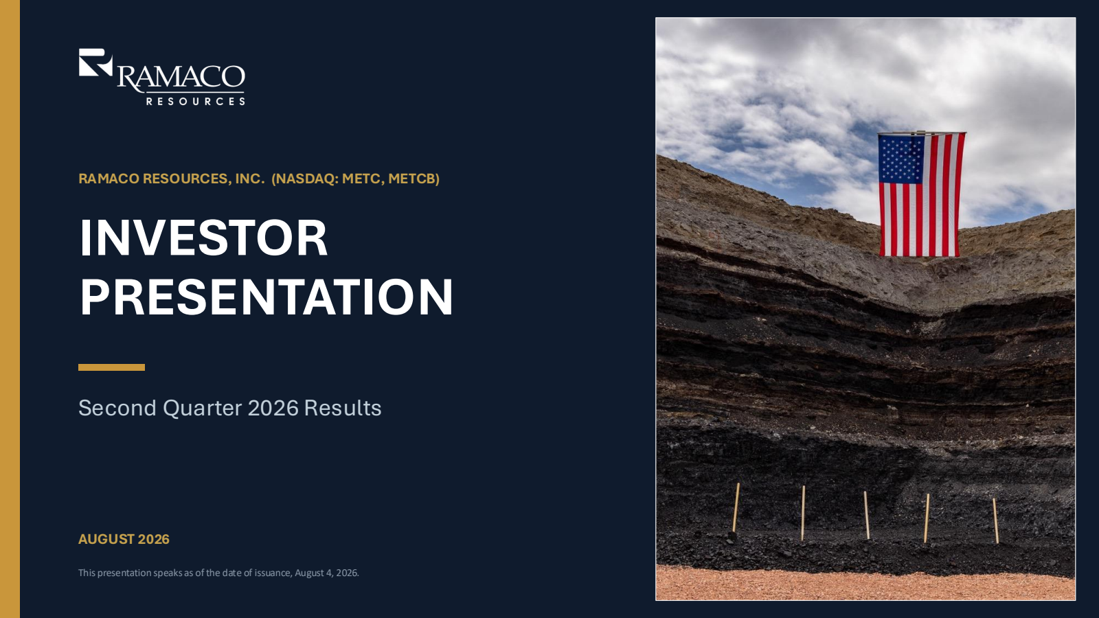 Ramaco Resources' Q2 2026 Slide Deck