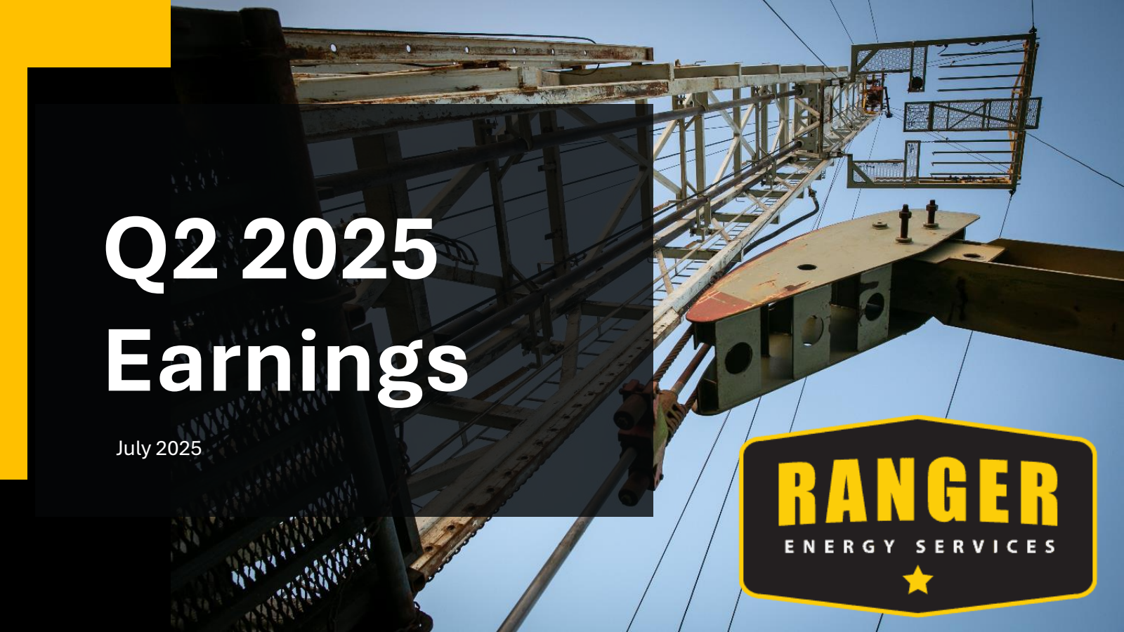 Ranger Energy Services' Q2 2025 Slide Deck