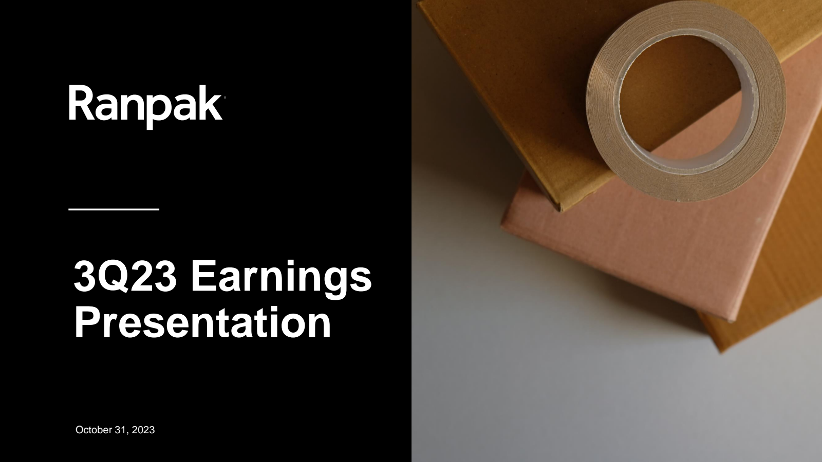 Ranpak's Q3 2023 Slide Deck