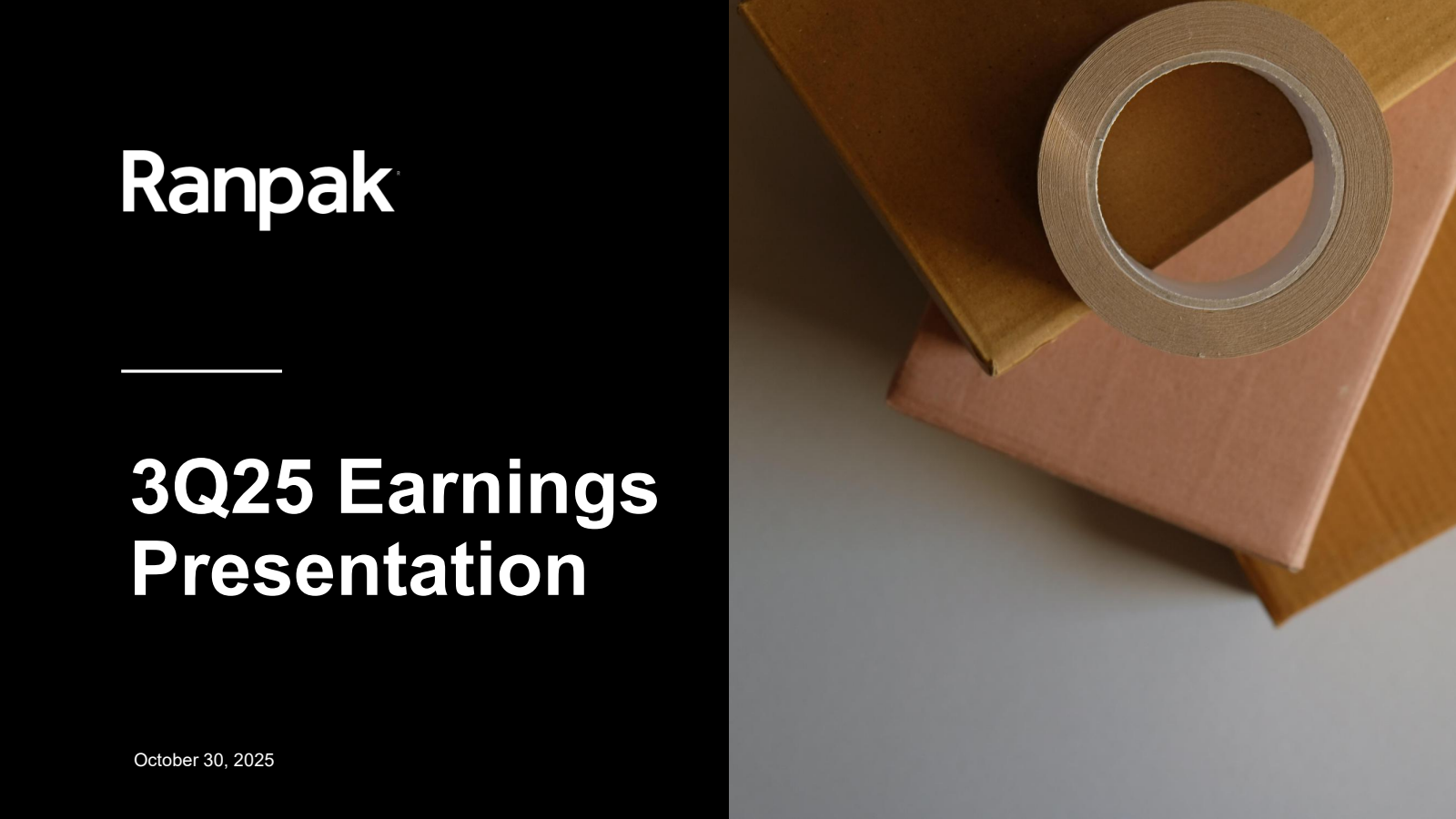 Ranpak's Q3 2025 Slide Deck