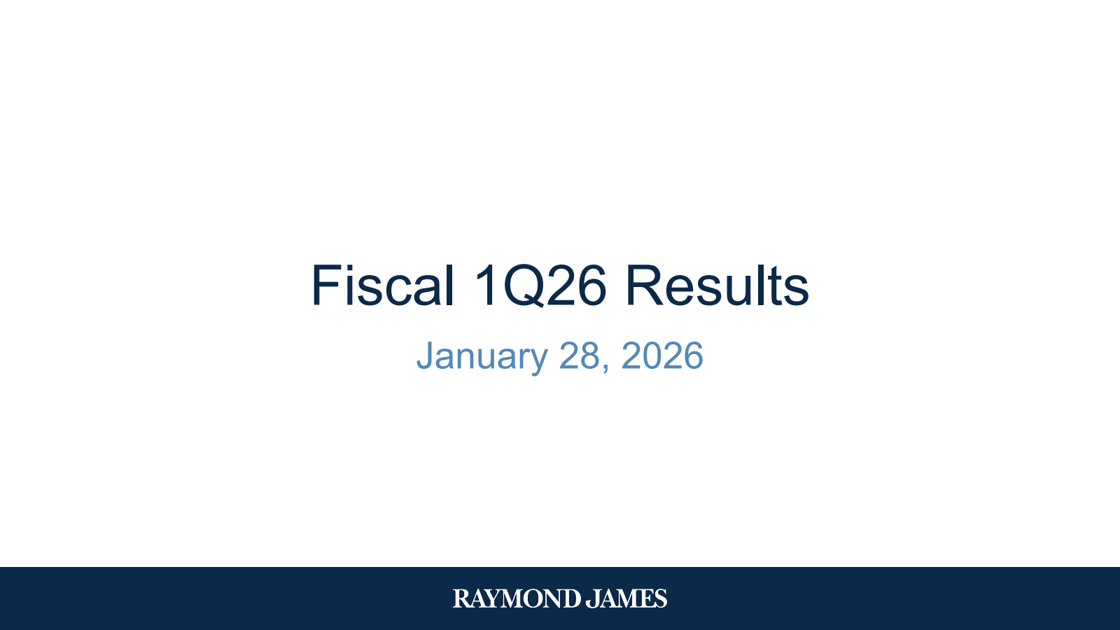 Raymond James Financial (RJF) Earnings Date and Reports 2026