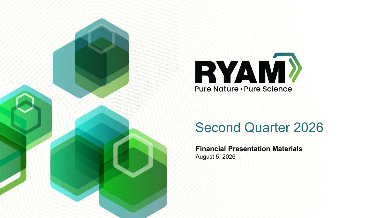 Rayonier Advanced Materials' Q2 2026 Slide Deck