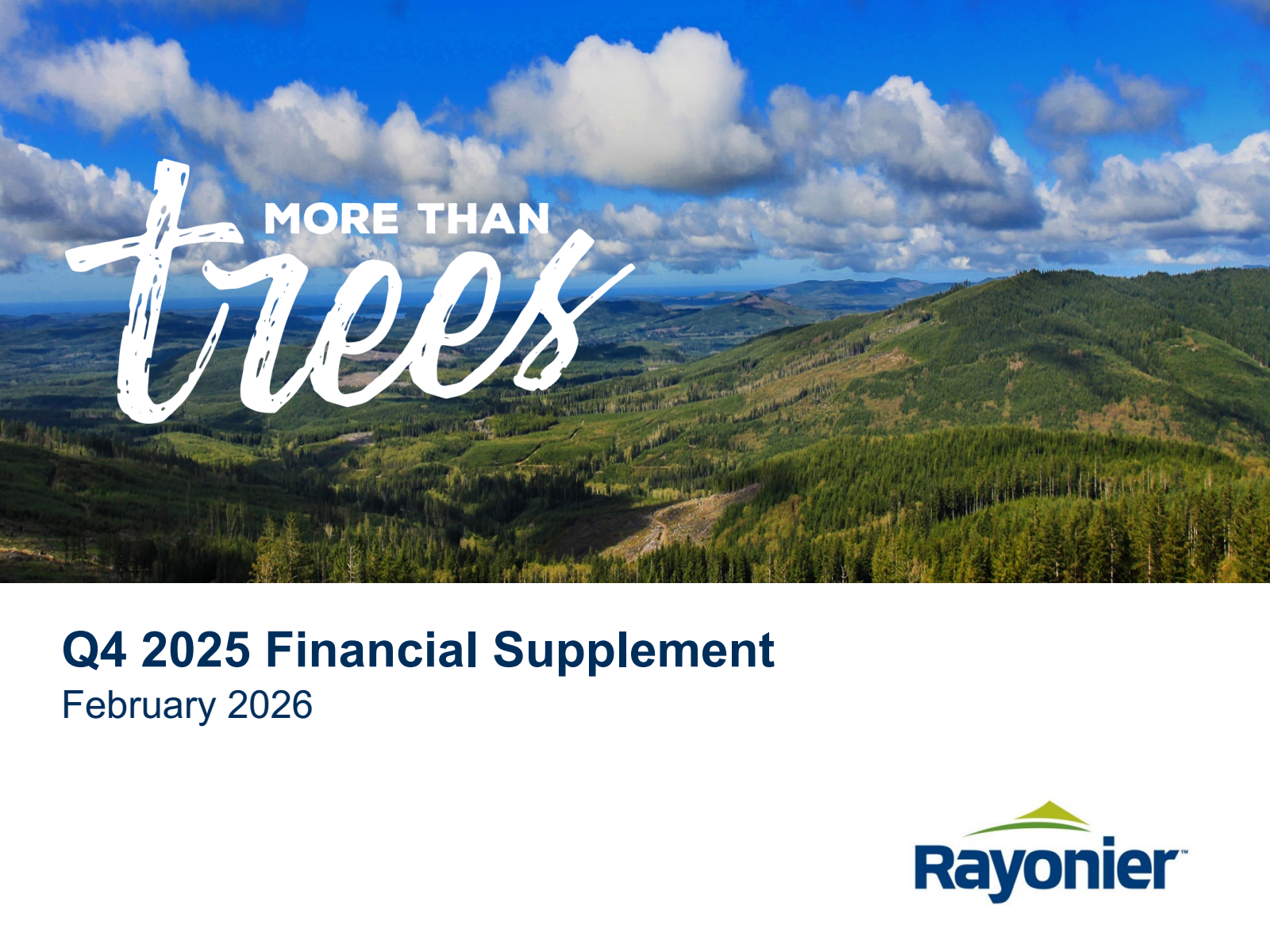 Rayonier's Q4 2025 Slide Deck