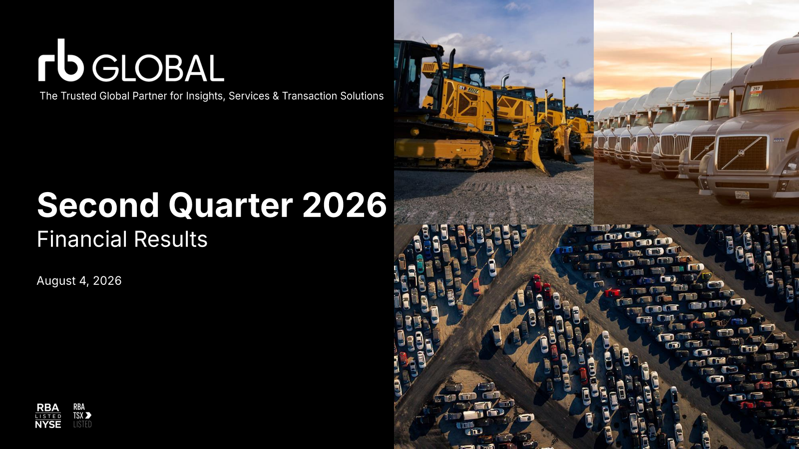 RB Global's Q2 2026 Slide Deck