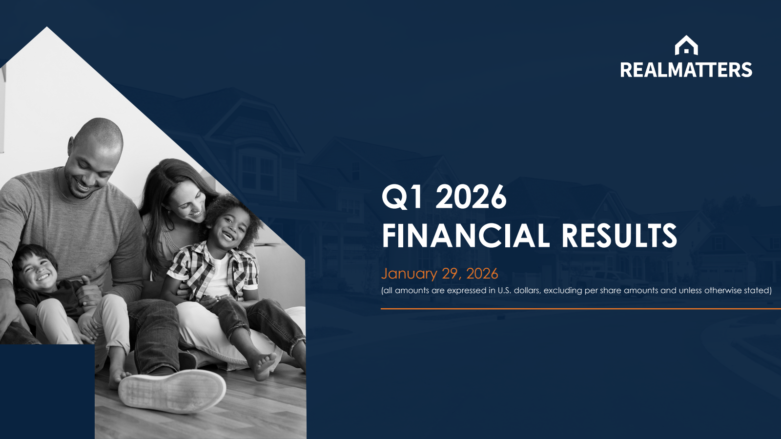 Real Matters' Q1 2026 Slide Deck
