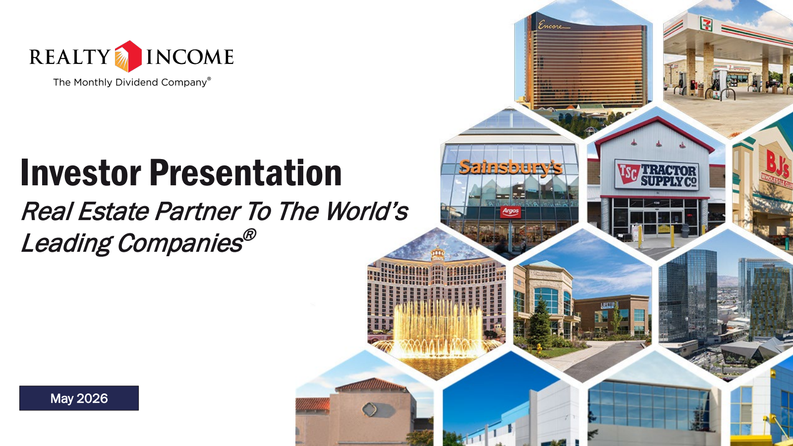 Realty Income's Q1 2026 Slide Deck
