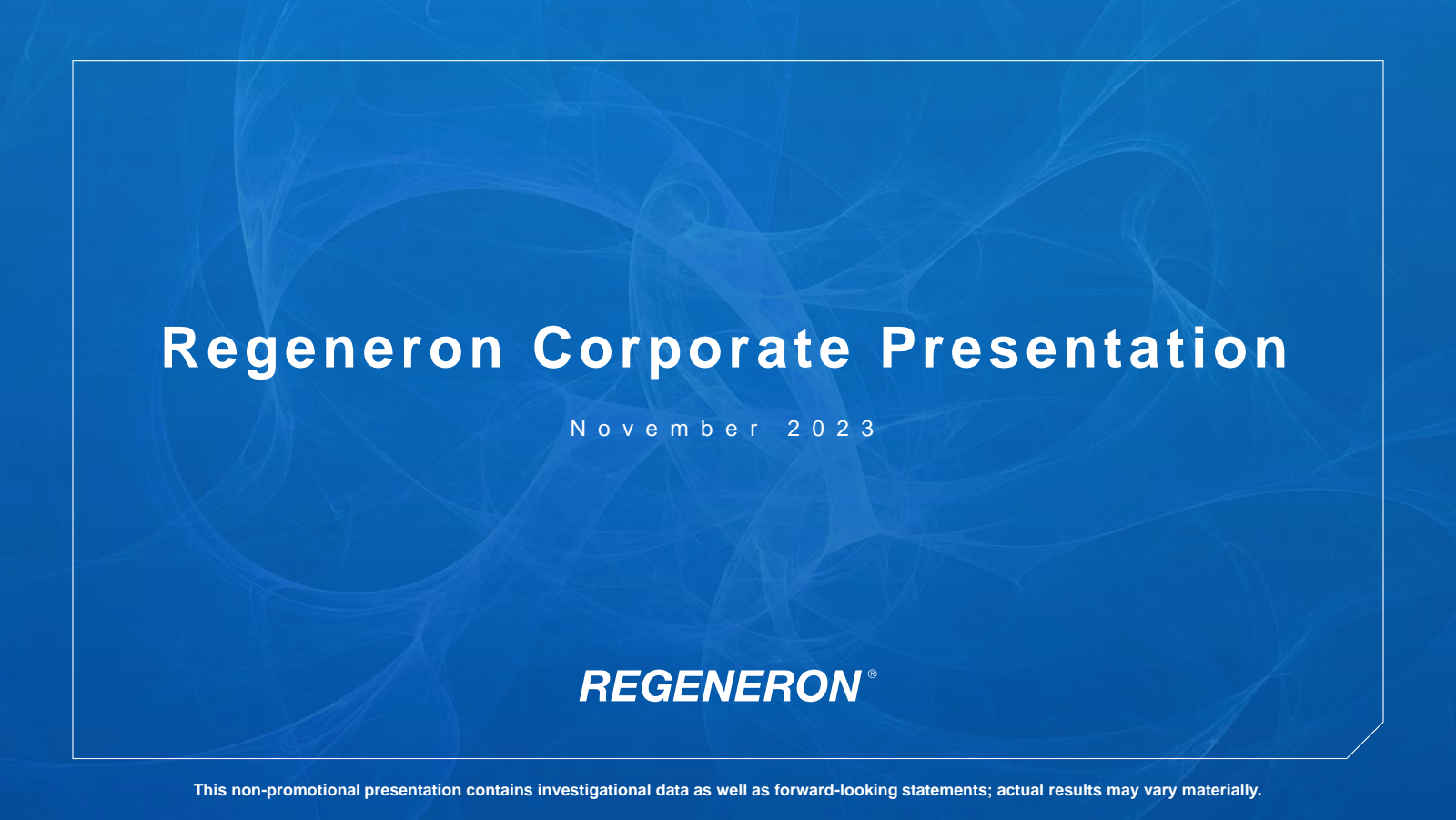 Regeneron Pharmaceuticals' Q3 2023 Slide Deck