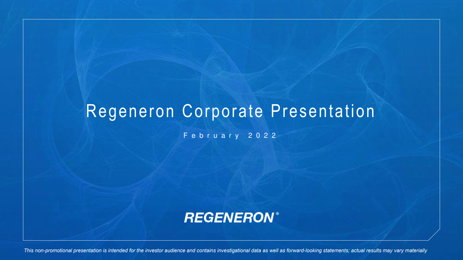Regeneron Pharmaceuticals' Q4 2021 Slide Deck