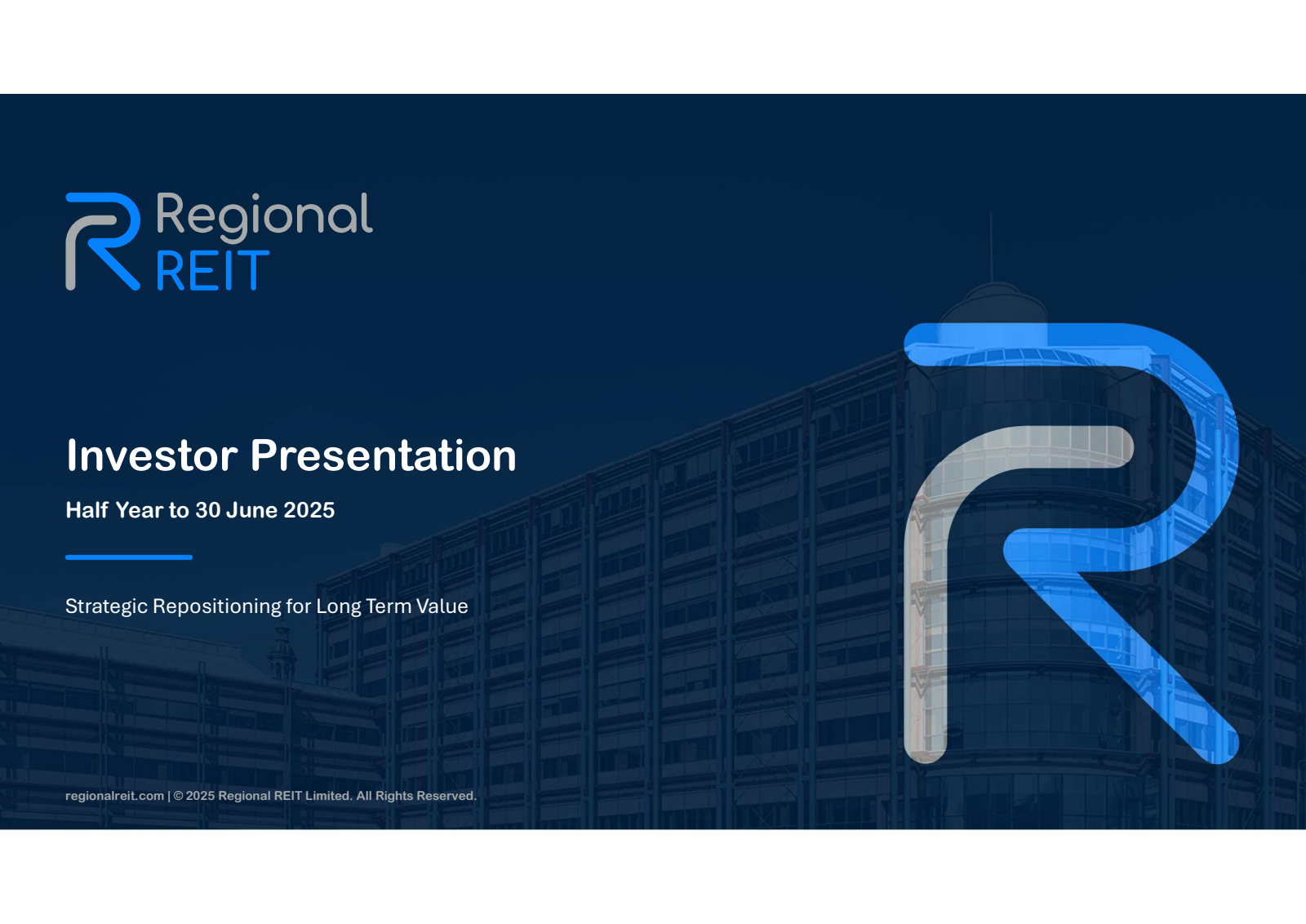 Regional REIT's H1 2025 Slide Deck