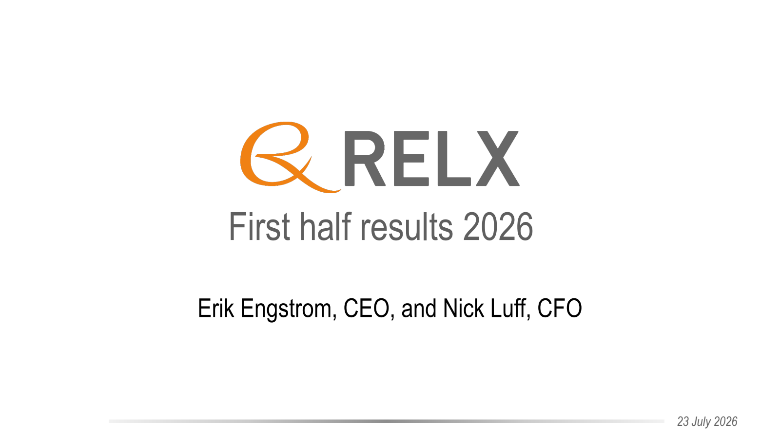 Relx's H1 2026 Slide Deck