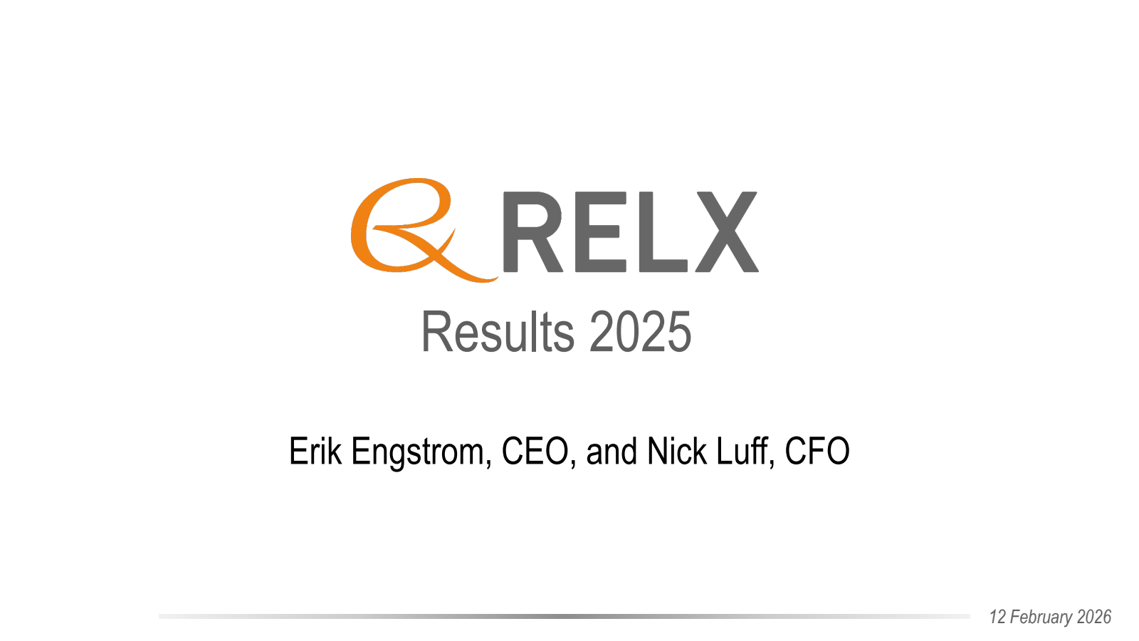 Relx's H2 2025 Slide Deck