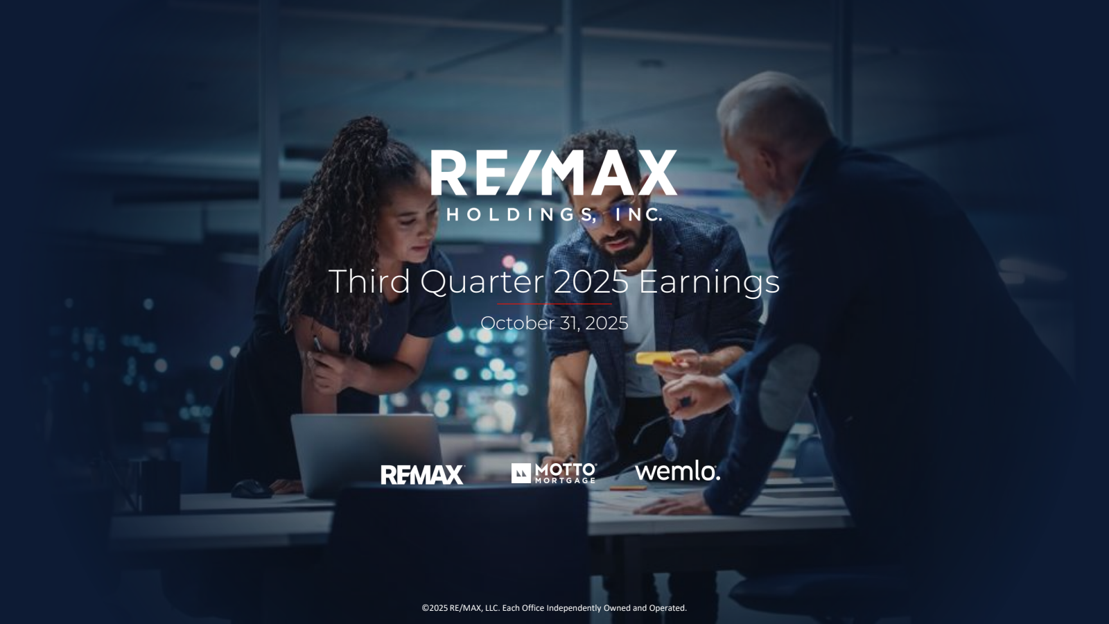 RE/MAX's Q3 2025 Slide Deck