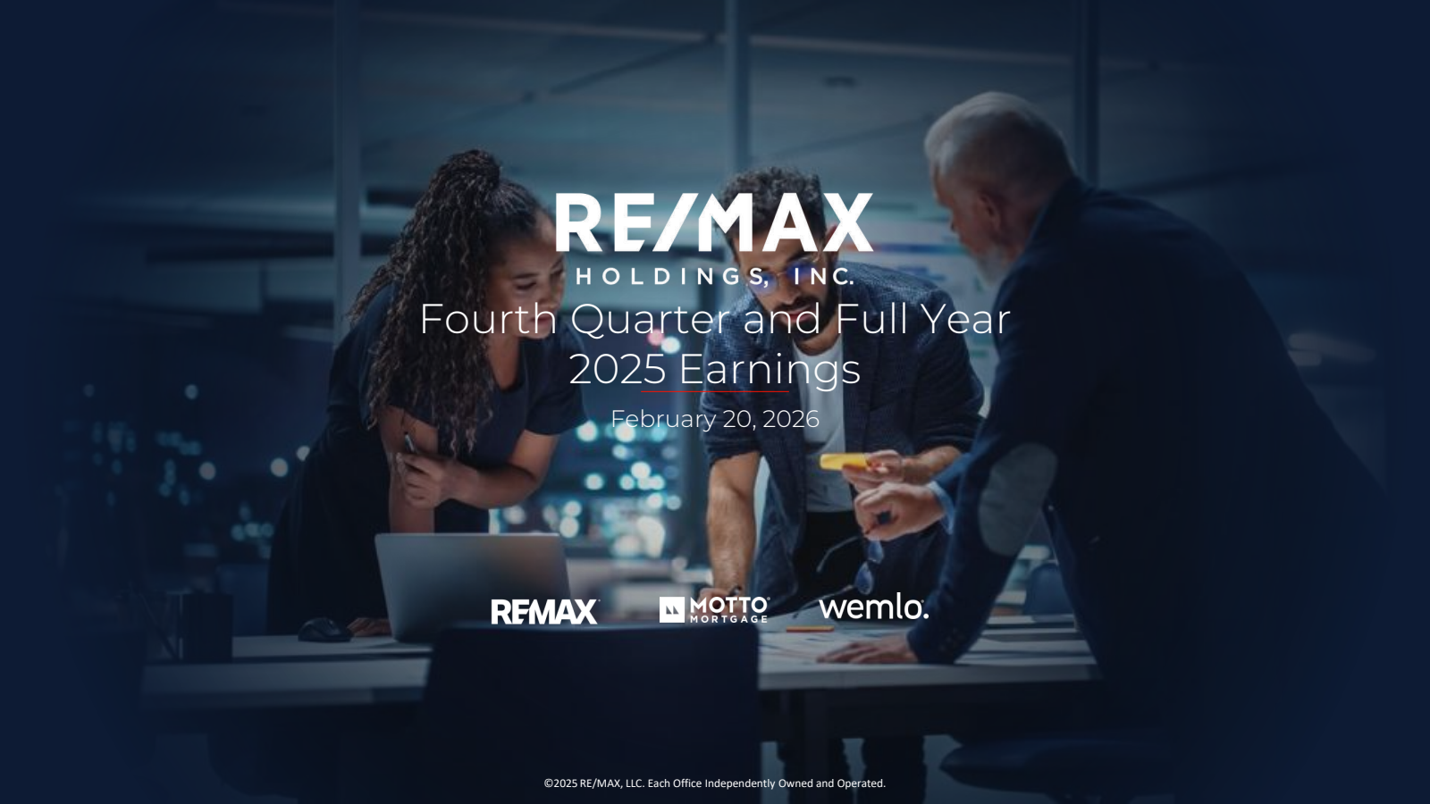 RE/MAX's Q4 2025 Slide Deck