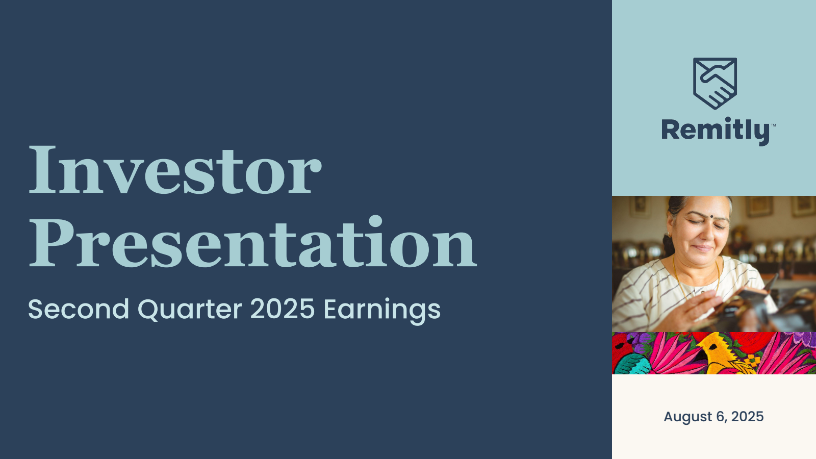 Remitly Global's Q2 2025 Slide Deck