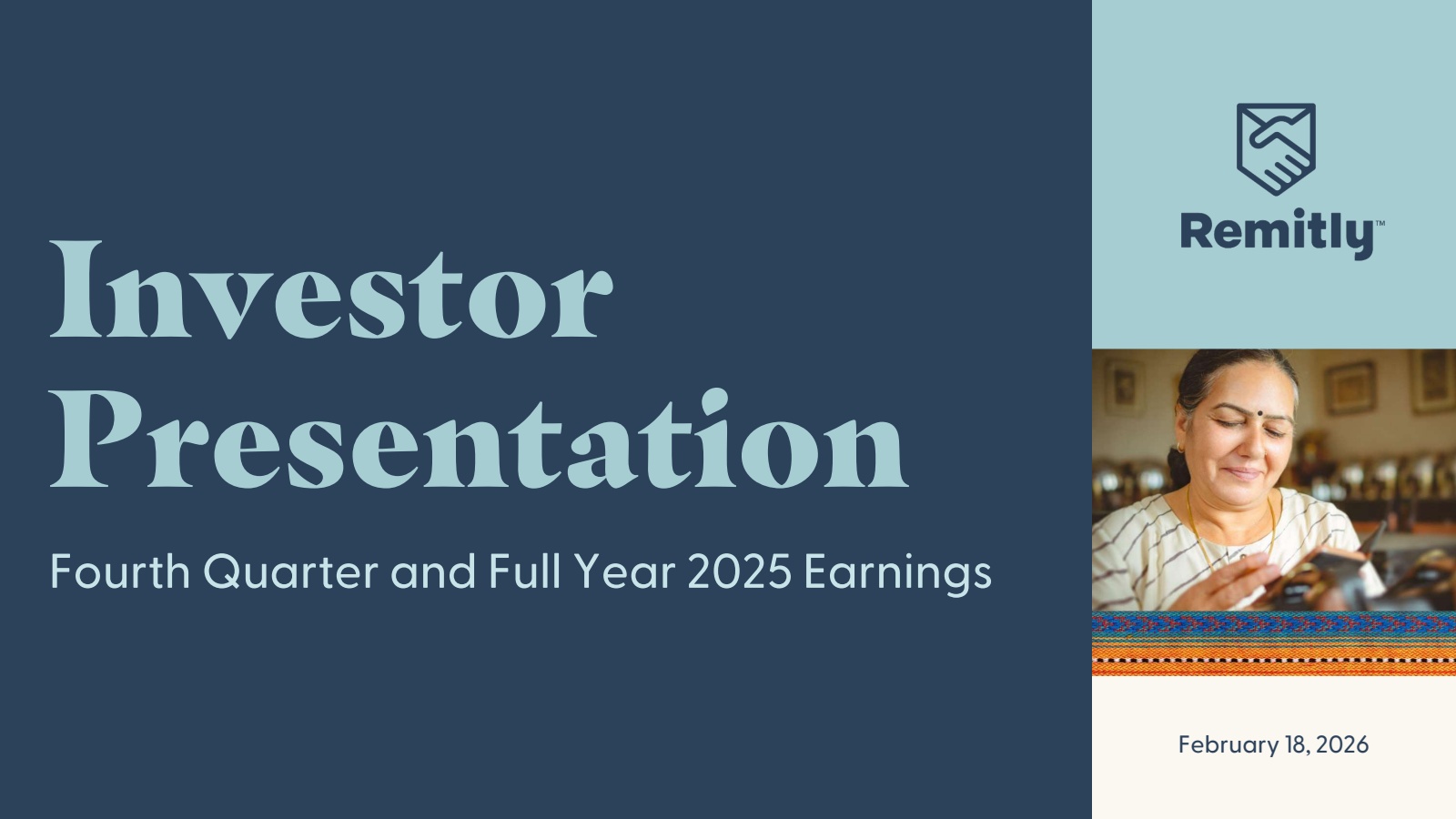 Remitly Global's Q4 2025 Slide Deck