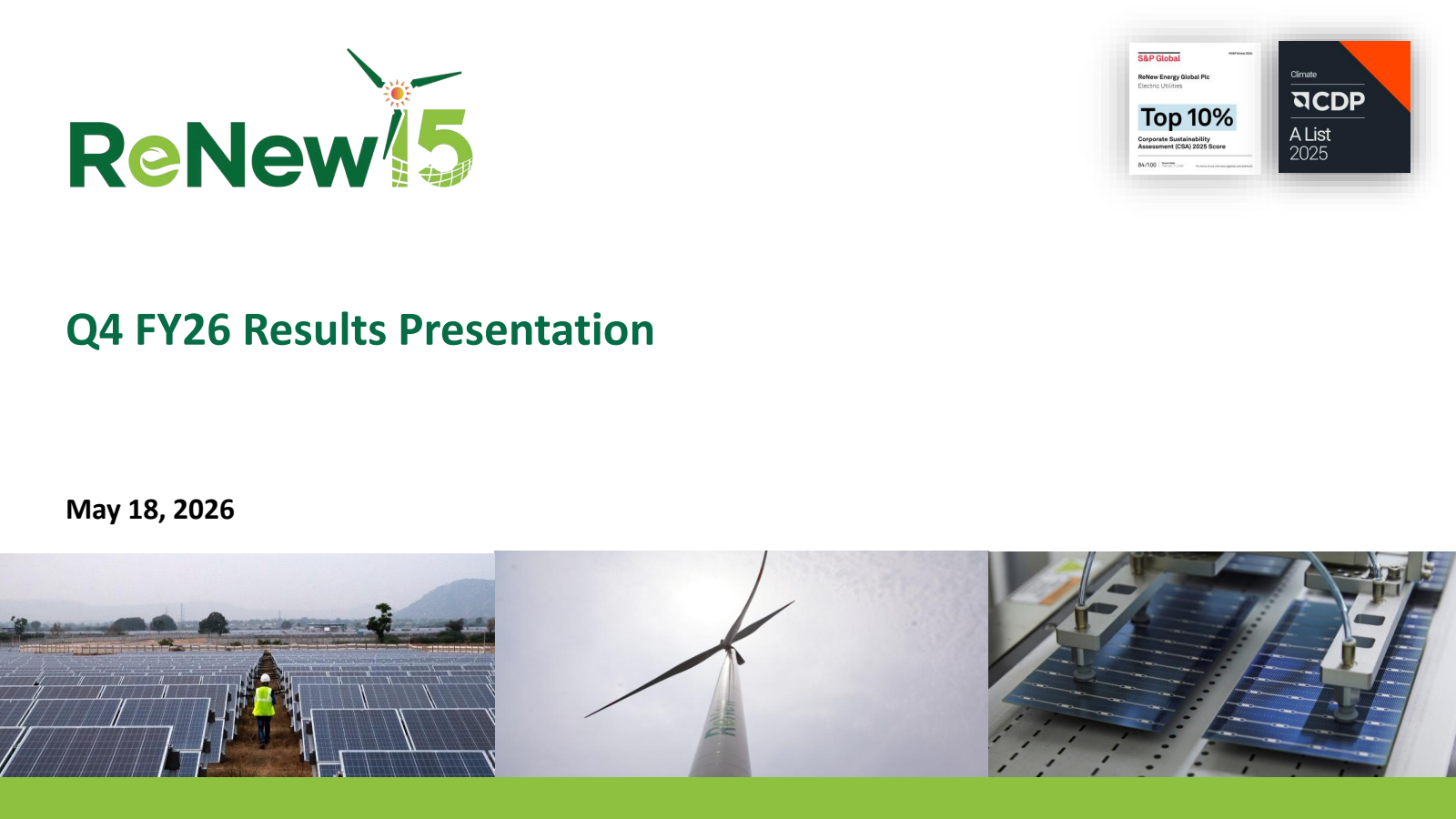 ReNew Energy Global's Q4 2026 Slide Deck