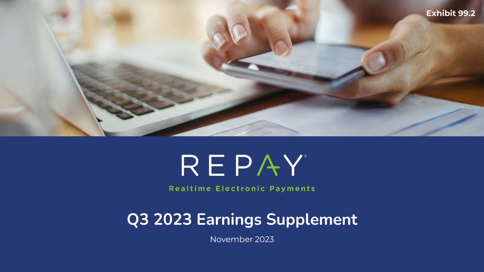 Repay's Q3 2023 Slide Deck