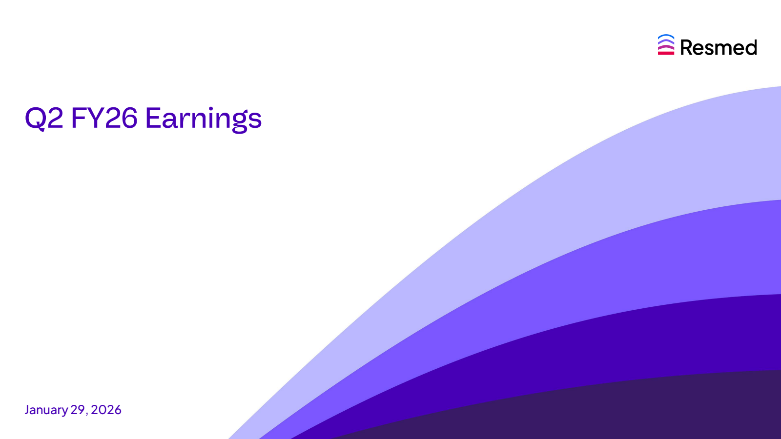 ResMed's Q2 2026 Slide Deck