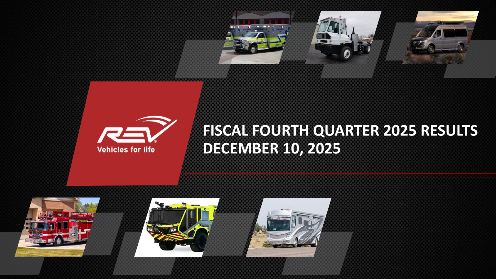 REV Group's Q4 2025 Slide Deck