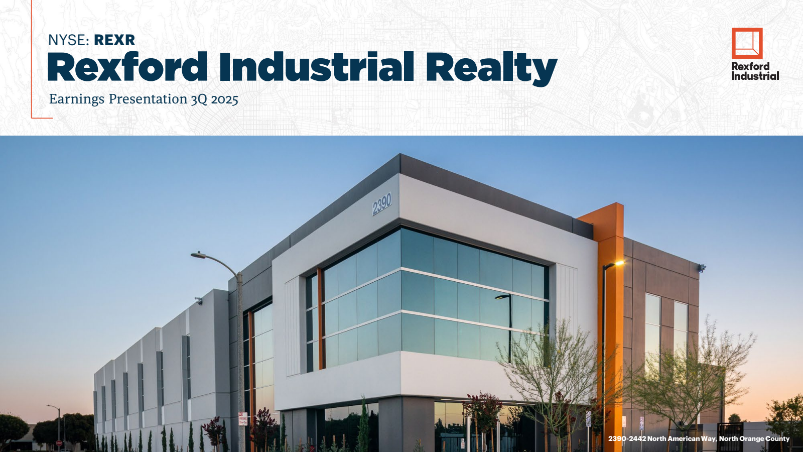Rexford Industrial Realty's Q3 2025 Slide Deck