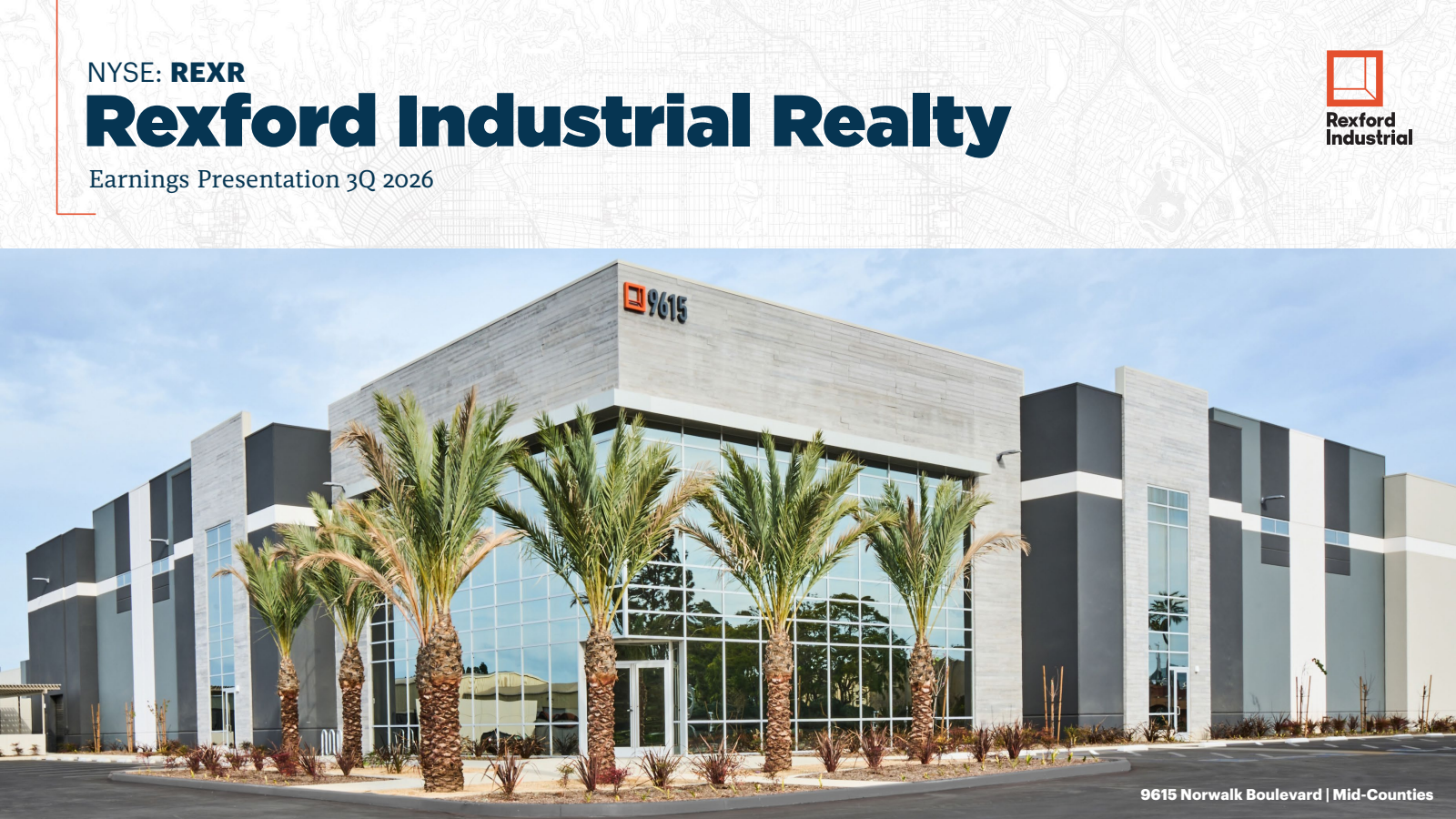 Rexford Industrial Realty's Q3 2026 Slide Deck