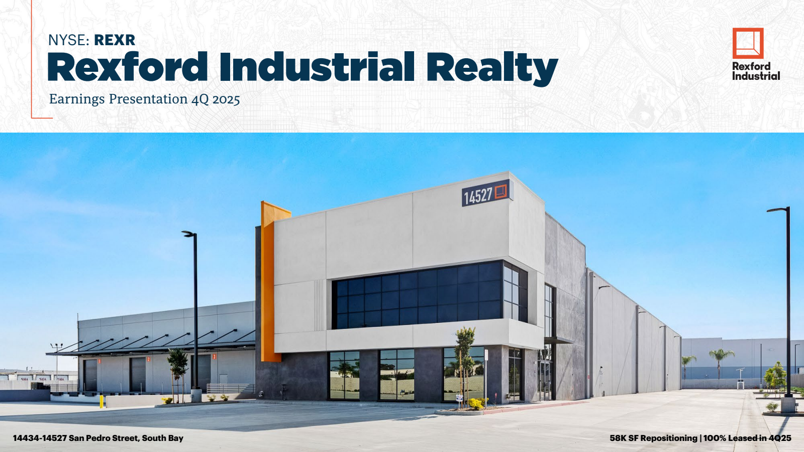 Rexford Industrial Realty's Q4 2025 Slide Deck