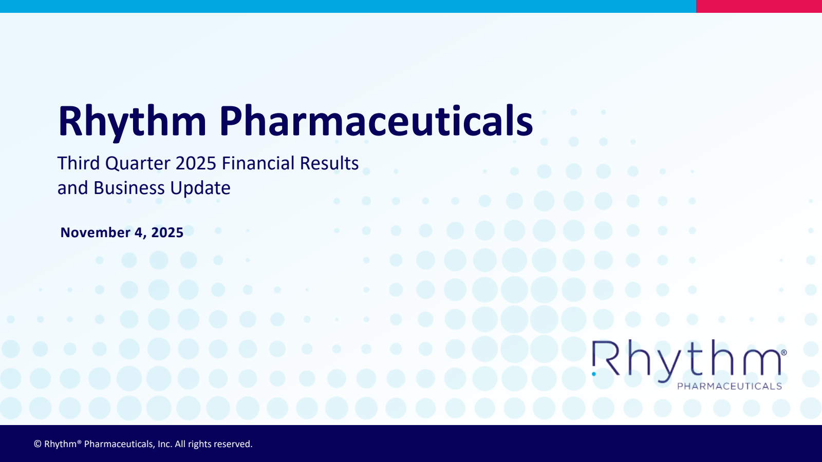 Rhythm Pharmaceuticals' Q3 2025 Slide Deck